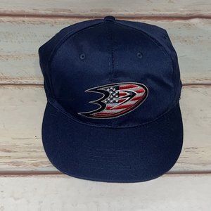 Sixth Man Anaheim Ducks USA NHL American Flag Hat Cap Under Bill Flag